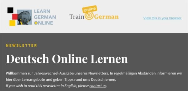 Newsletter Deutsch Online lernen | News von TREFFPUNKT-ONLINE