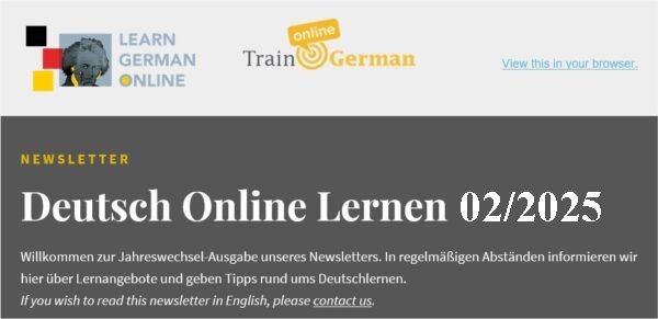 Newsletter Deutsch Online lernen | Februar 2025